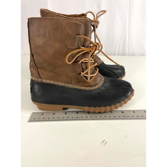 Esprit Willow Duck Boots Sz 6 Women's Brown Black Ankle - Picture 5 of 15